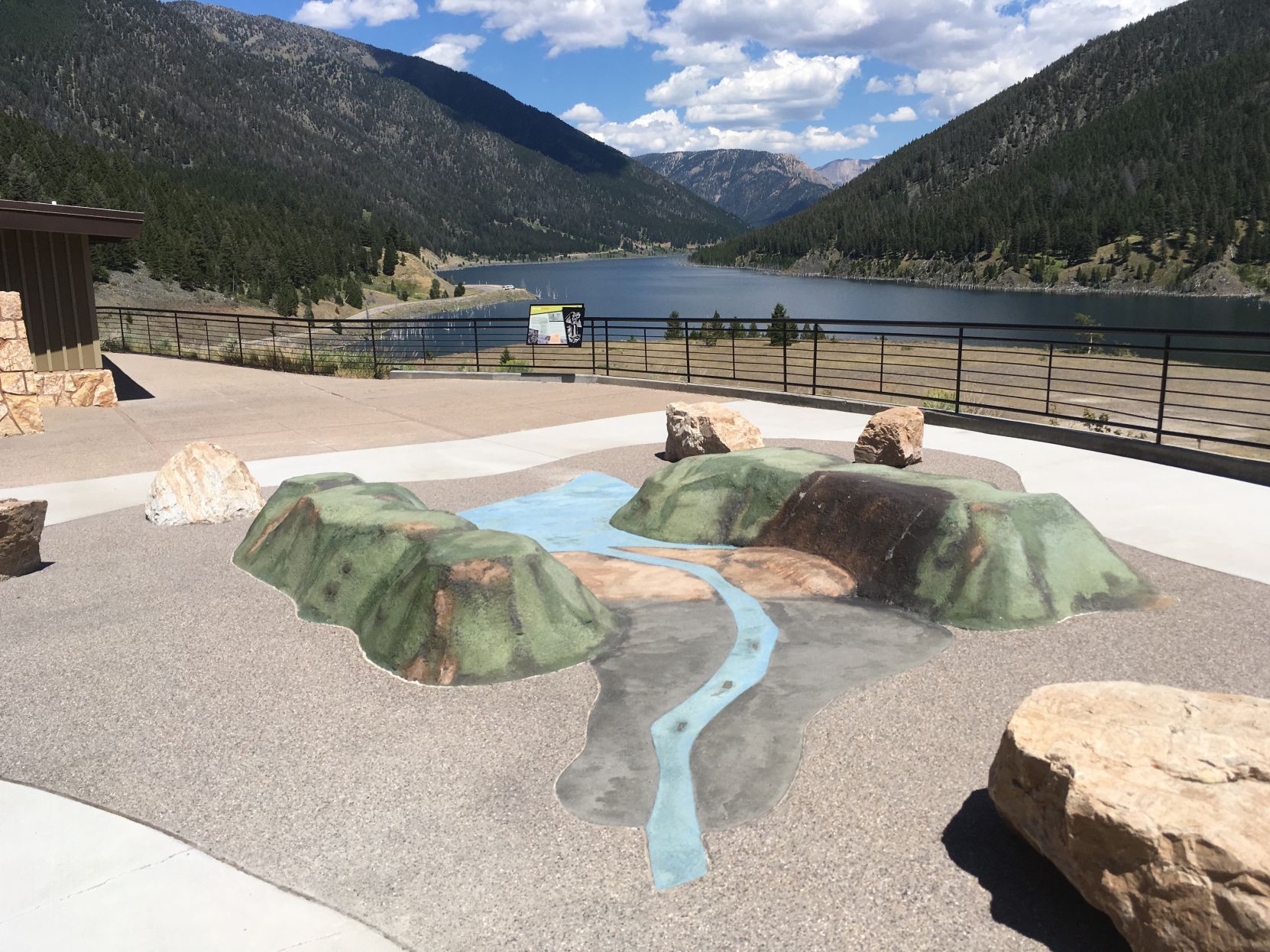 Earthquake visitor center view